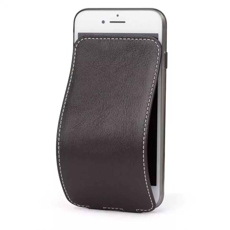 Купить Чехол Marcel-Robert, натуральная кожа для iPhone 7/8/SE - Темно-коричневый в Сочи. Вид 1