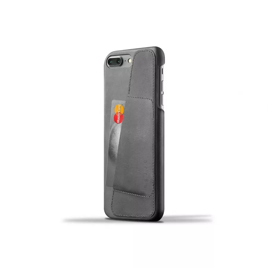 Чехол Mujjo Leather Wallet Case для iPhone 7/8 Plus - Серый. Вид 1