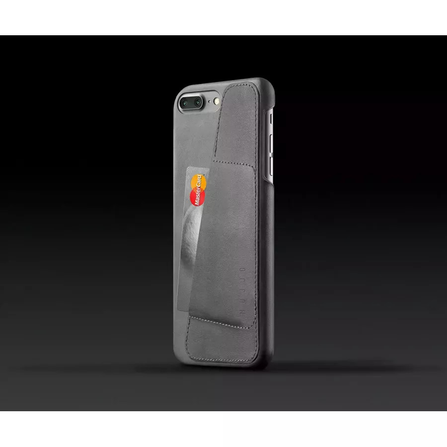 Чехол Mujjo Leather Wallet Case для iPhone 7/8 Plus - Серый. Вид 2