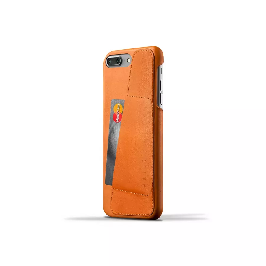 Чехол Mujjo Leather Wallet Case для iPhone 7/8 Plus - Светло-коричневый. Вид 1
