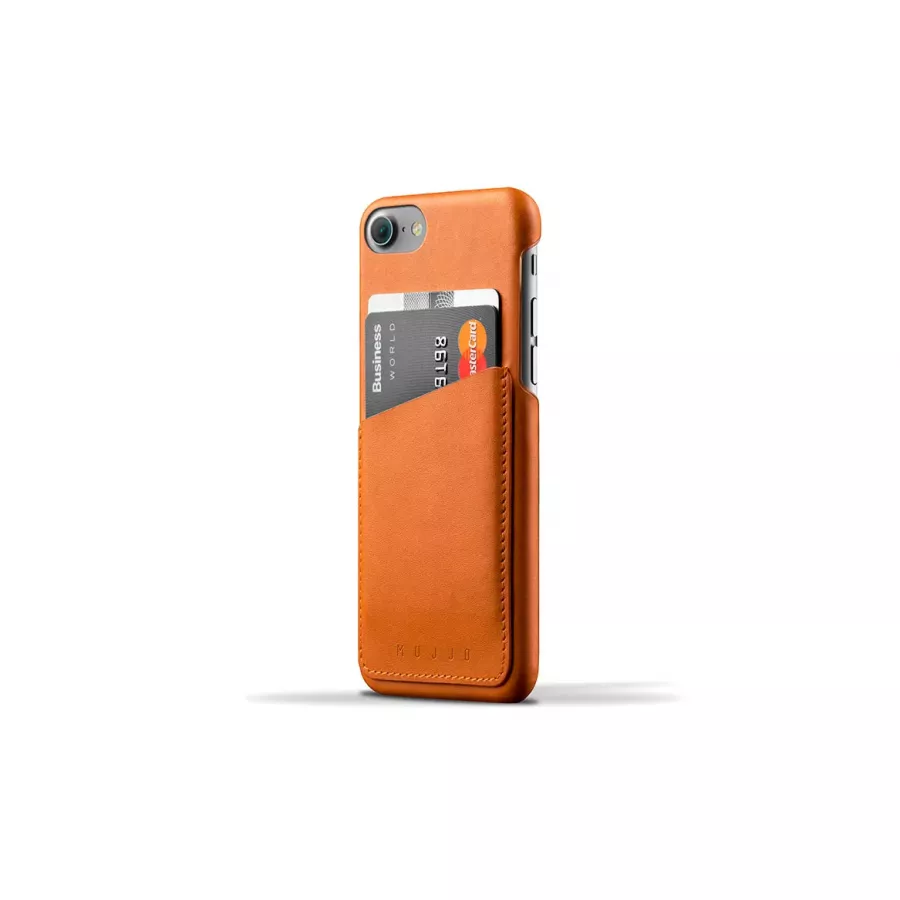 Чехол Mujjo Leather Wallet Case для iPhone 7/8/SE - Светло-коричневый. Вид 1