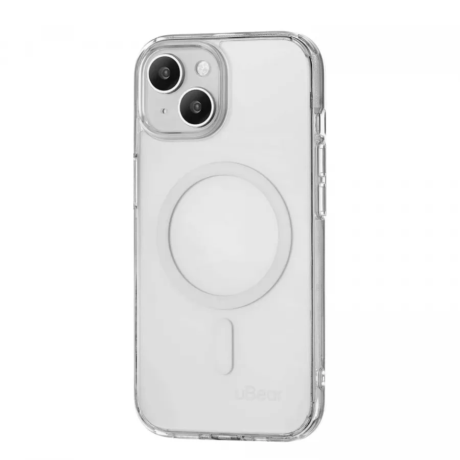Купить Чехол uBear Real Mag Case для iPhone 15, усиленный, текстурир.,прозрачный в Сочи. Вид 1