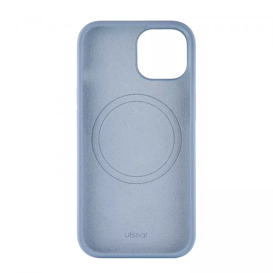 Купить Силиконовый чехол uBear Touch Mag Case для iPhone 15, голубой в Сочи. Вид 3