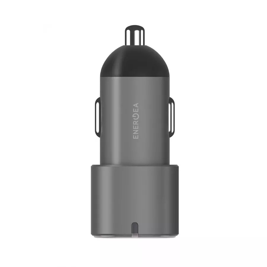Купить Автомобильное зарядное устройство EnergEA Aludrive D60, 2USB-C PD/PPS (total 66W) Aluminium Gunmet в Сочи. Вид 2