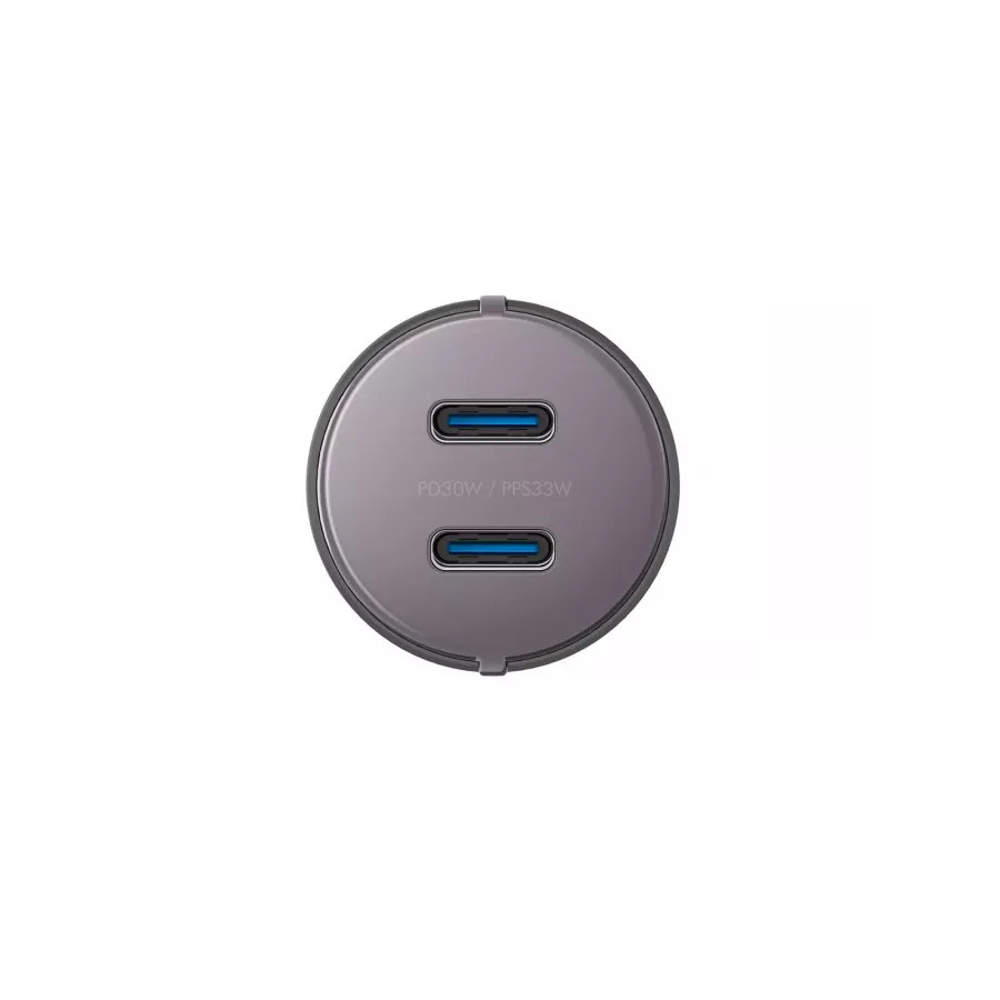 Купить Автомобильное зарядное устройство EnergEA Aludrive D60, 2USB-C PD/PPS (total 66W) Aluminium Gunmet в Сочи. Вид 4