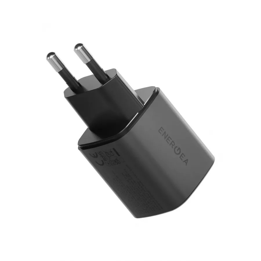 Купить Зарядное устройство EnergEA Ampcharge mini GaN45, USB-C PD45 + USB-A QC30 total 45W, Gunmetal в Сочи. Вид 2