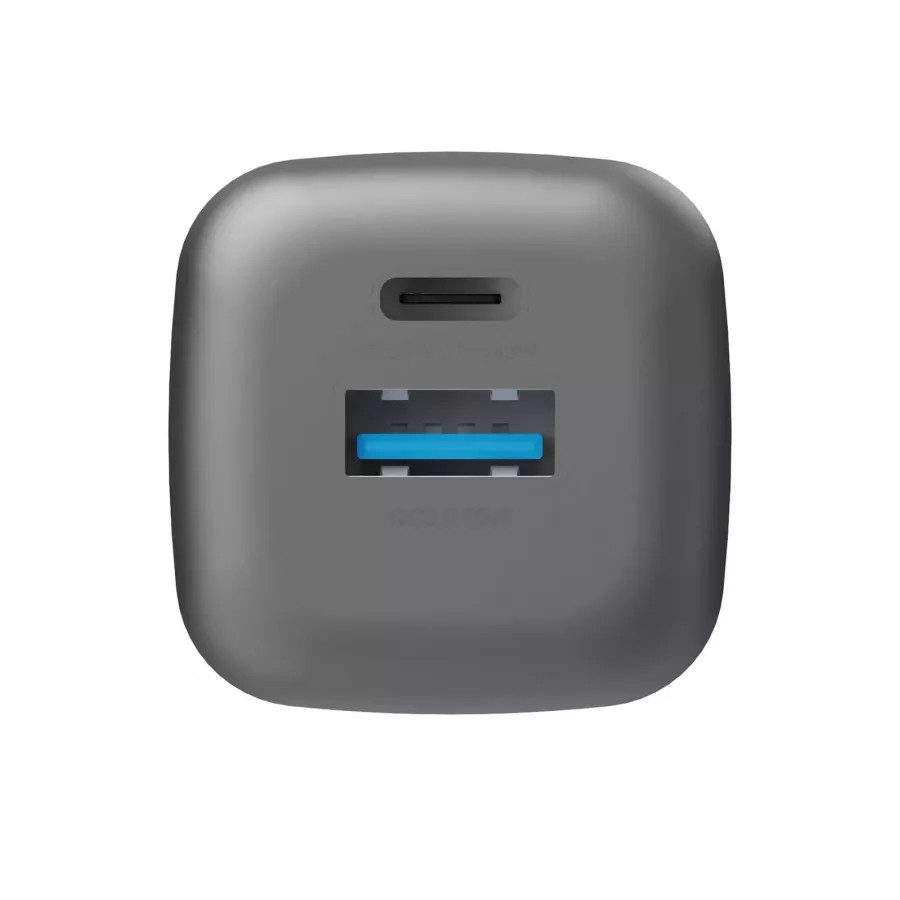 Купить Зарядное устройство EnergEA Ampcharge GaN35, USB-C PD35 + USB-A QC30 total 35W, Gunmetal в Сочи. Вид 5