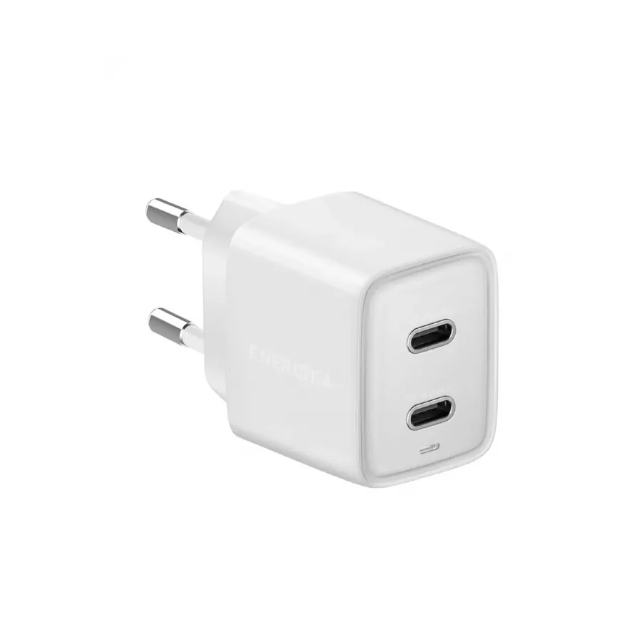 Купить Зарядное устройство EnergEA Ampcharge Gan40 Plus, 2USB-C PD/PPS 40W, белый в Сочи. Вид 1