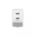 Купить Зарядное устройство EnergEA Ampcharge Gan40 Plus, 2USB-C PD/PPS 40W, белый в Сочи. Вид 4
