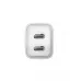Купить Зарядное устройство EnergEA Ampcharge Gan40 Plus, 2USB-C PD/PPS 40W, белый в Сочи. Вид 5