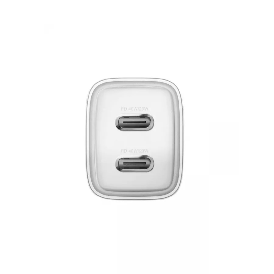 Купить Зарядное устройство EnergEA Ampcharge Gan40 Plus, 2USB-C PD/PPS 40W, белый в Сочи. Вид 5