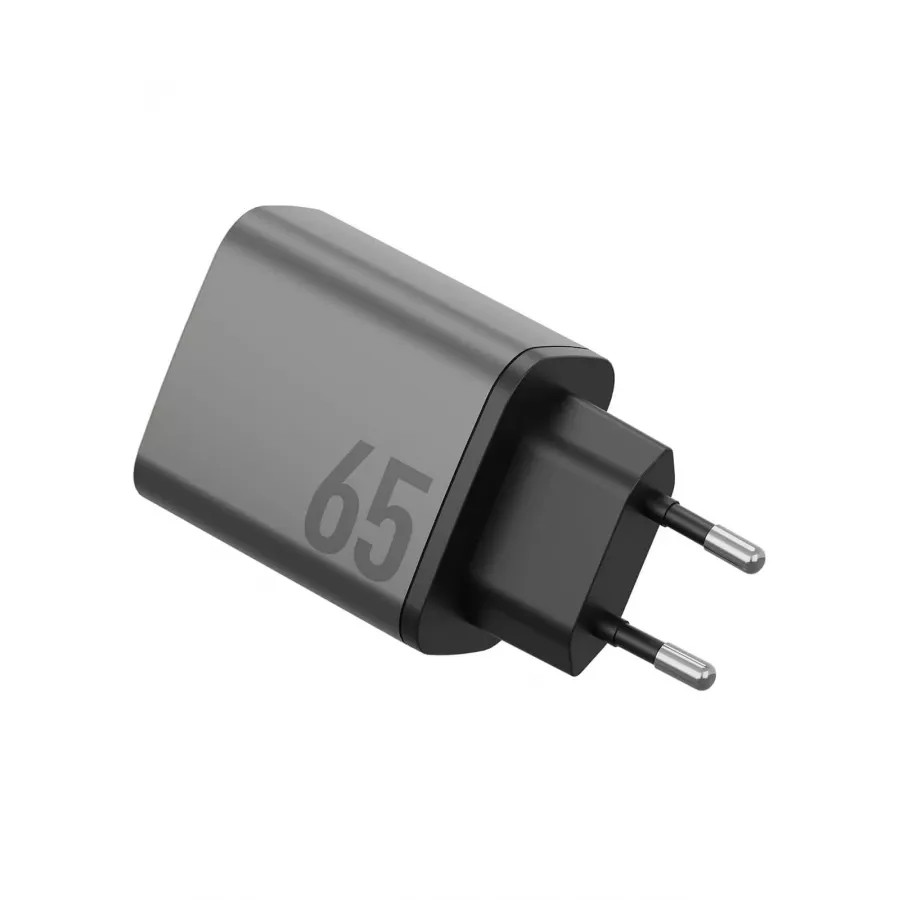 Купить Зарядное устройство EnergEA Ampcharge GaN65, 2USB-C + USB-A PD/PPS/QC30 total 65W, серый в Сочи. Вид 2