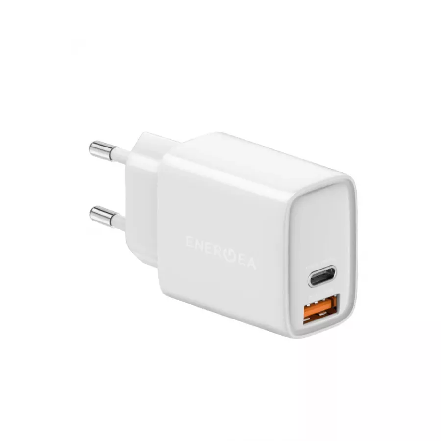 Купить Зарядное устройство EnergEA Ampcharge PS33 Pro, USB-C PD20W +USB-A 22.5W, PPS 33W, белый в Сочи. Вид 1