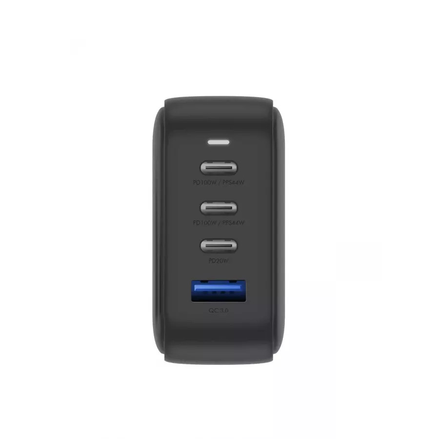 Купить Зарядное устройство EnergEA Travelite Gan100, 3USB-C, 1USB-A, PD/PPS/QC3.0, 100W, черный в Сочи. Вид 4
