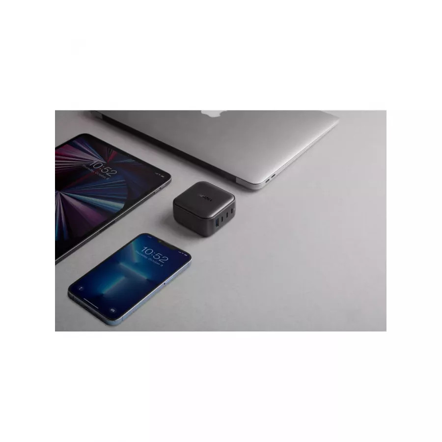 Купить Зарядное устройство EnergEA Travelite Gan100, 3USB-C, 1USB-A, PD/PPS/QC3.0, 100W, черный в Сочи. Вид 5