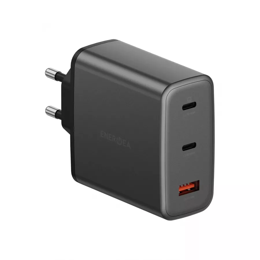 Купить Зарядное устройство EnergEA Ampcharge Gan100, 2USB-C + USB-A PD/PPS/QC3.0, 100W, черный в Сочи. Вид 1