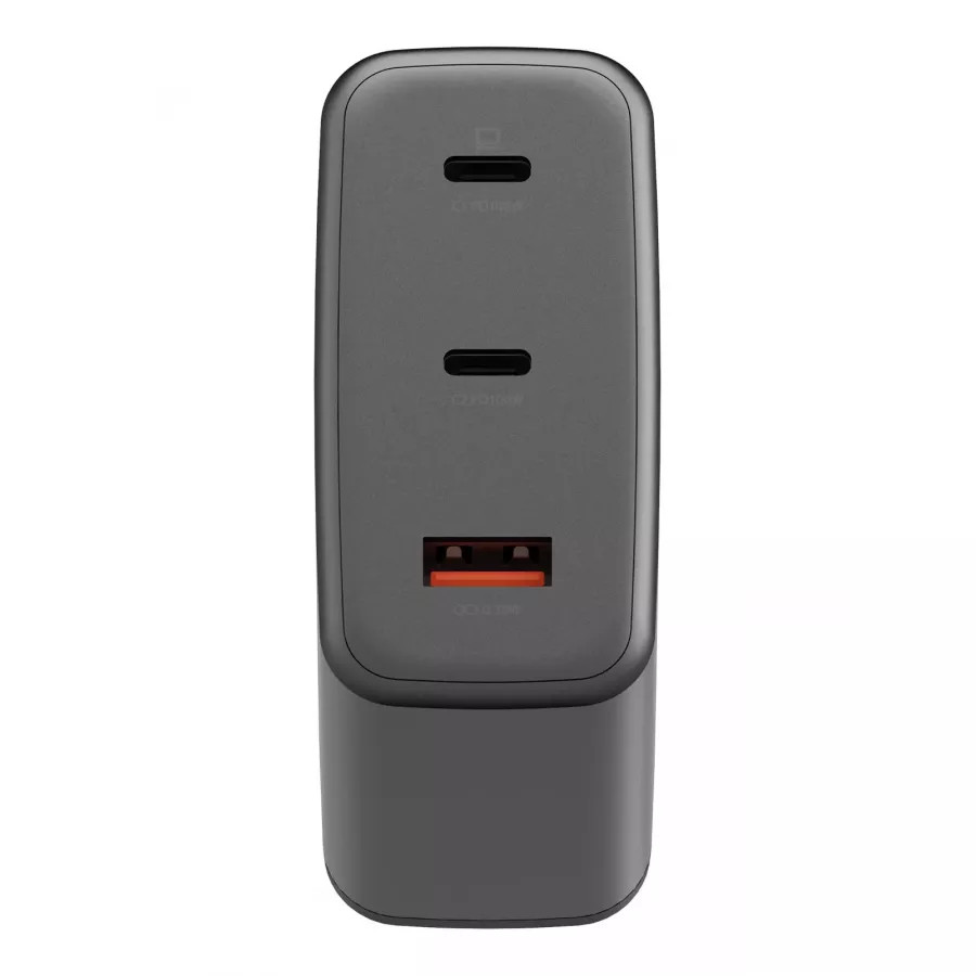 Купить Зарядное устройство EnergEA Ampcharge Gan100, 2USB-C + USB-A PD/PPS/QC3.0, 100W, черный в Сочи. Вид 3