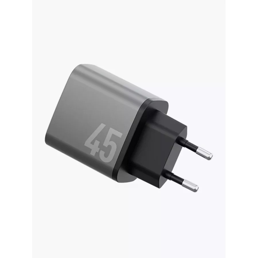 Купить Зарядное устройство EnergEA Ampcharge GaN45, 2USB-C PD/PPS/QC3.0 total 45W, Gunmetal в Сочи. Вид 3