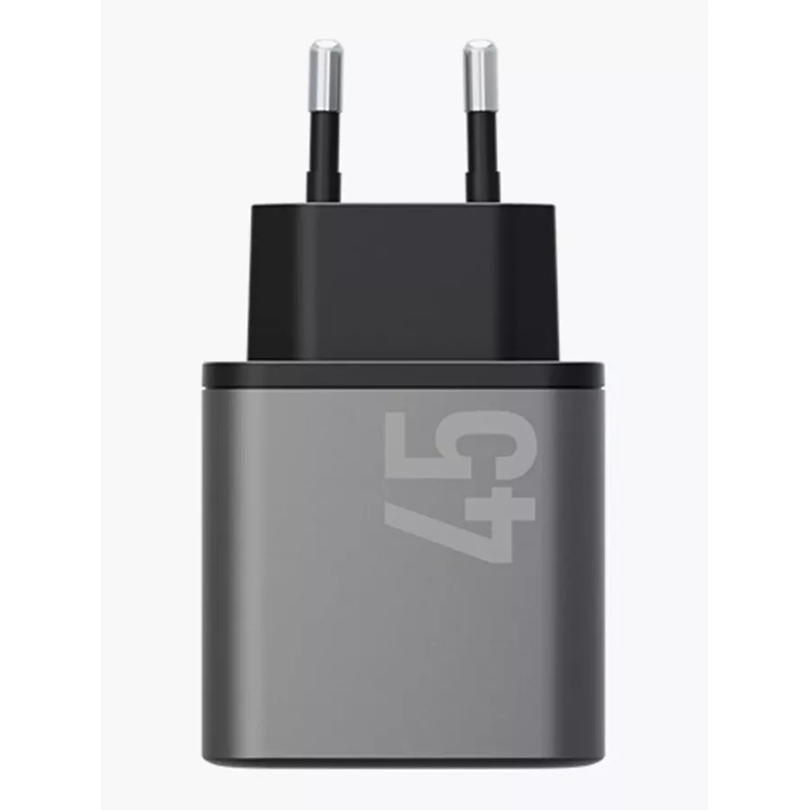 Купить Зарядное устройство EnergEA Ampcharge GaN45, 2USB-C PD/PPS/QC3.0 total 45W, Gunmetal в Сочи. Вид 6