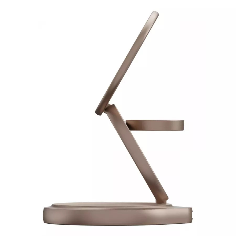 Купить Беспроводное зарядное устройство EnergEA Bazic GoMag GYRE 3-in-1 magnetic foldable 360 rotating 15W Gold в Сочи. Вид 3