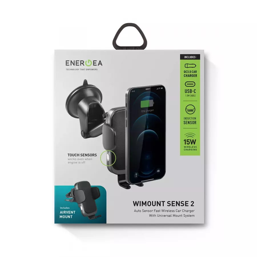 Купить Автодержатель EnergEA WiMount Sense 2 Wireless 15W All IN ONE с функцией беспроводного зарядного устройства в Сочи. Вид 4