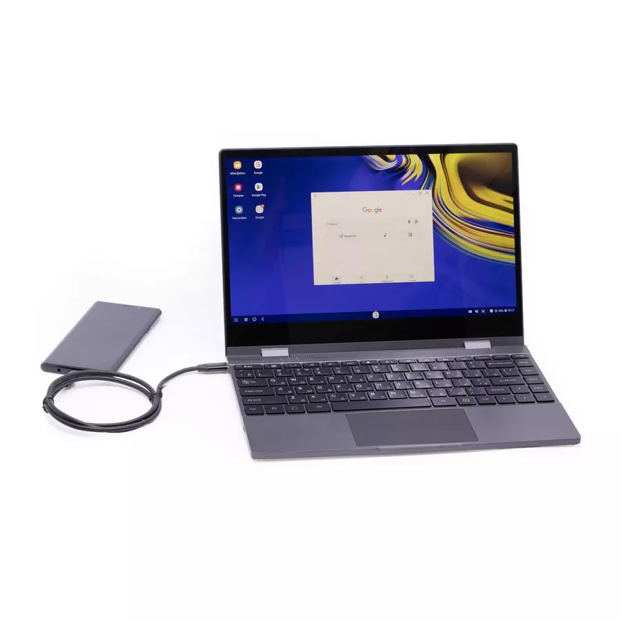 Купить Док станция, монитор 14 дюймов с клавиатурой для Samsung Dex, графит в Сочи. Вид 1