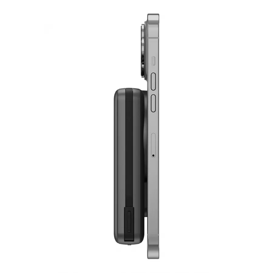 Купить Внешний аккумулятор EnergEA MagPac PRO Plus, 10000W Magnetic wireless Magsafe QI2 15W USB-C+A 20W with cable and stand, темно-серый в Сочи. Вид 4