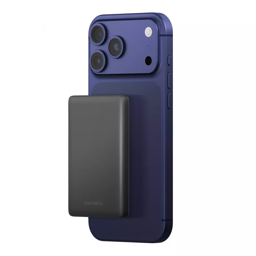 Купить Внешний аккумулятор EnergEA AluPack mini 5K, 5000W Magnetic wireless 15W USB-C 20W, темно-серый в Сочи. Вид 1