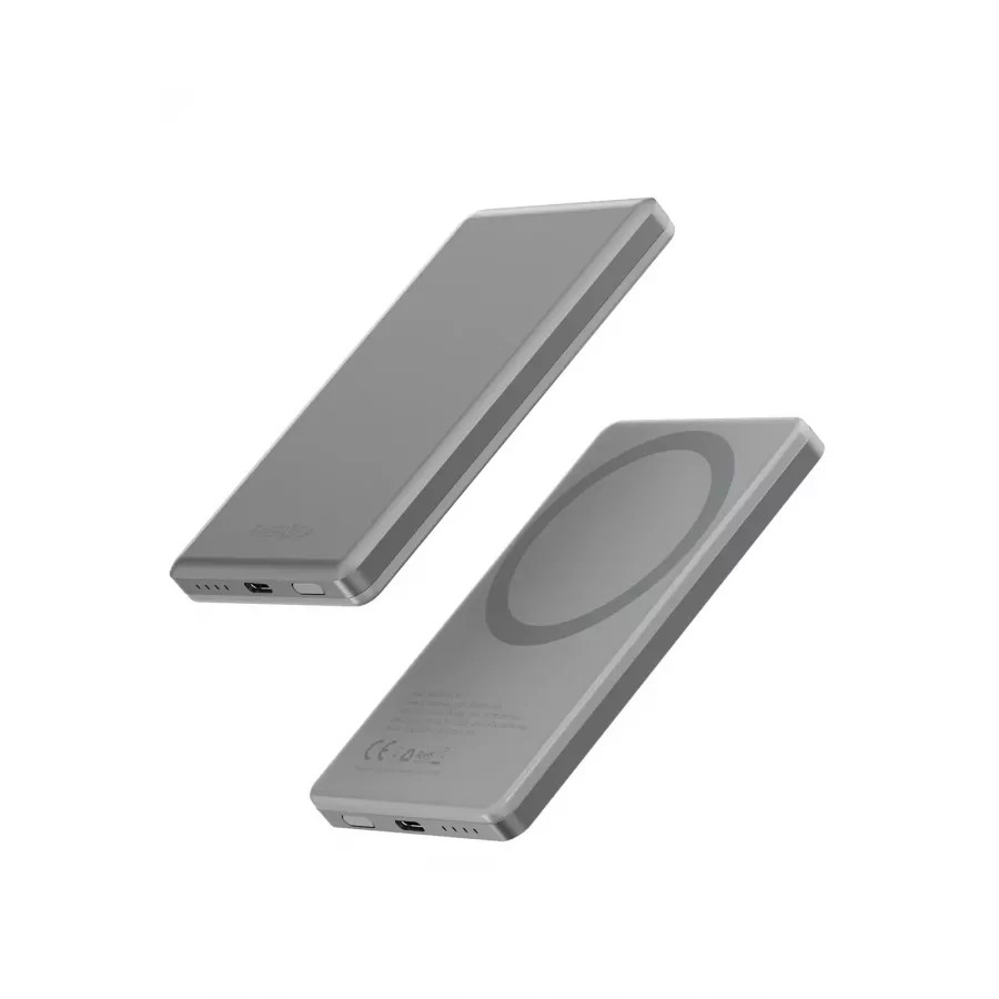 Купить Внешний аккумулятор EnergEA AluPack mini 5K, 5000W Magnetic wireless 15W USB-C 20W, натуральный в Сочи. Вид 2