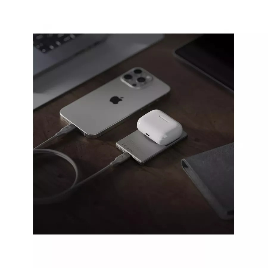 Купить Внешний аккумулятор EnergEA AluPack mini 5K, 5000W Magnetic wireless 15W USB-C 20W, натуральный в Сочи. Вид 9
