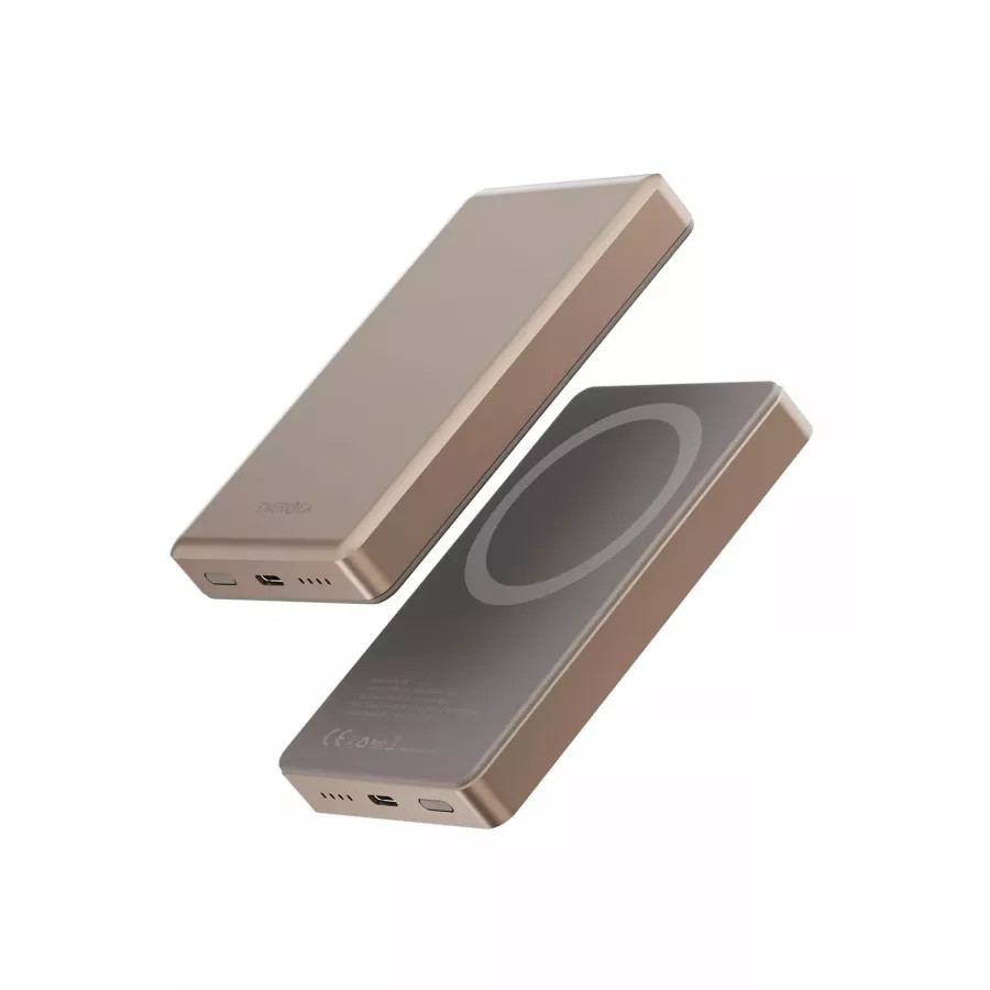 Купить Внешний аккумулятор EnergEA AluPack 10K, 10000мА/ч Magnetic wireless 15W USB-C 20W, золотой в Сочи. Вид 6