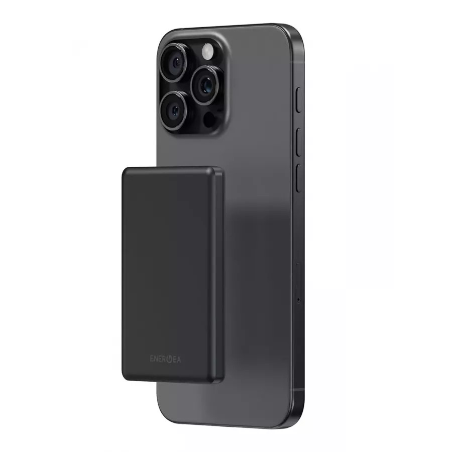 Купить Внешний аккумулятор EnergEA AluPack mini 5K, 5000W Magnetic wireless 15W USB-C 20W, черный в Сочи. Вид 3