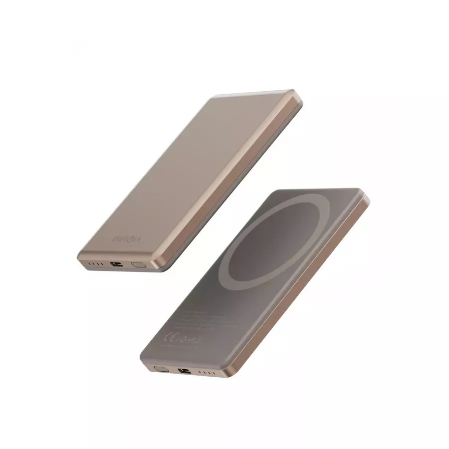 Купить Внешний аккумулятор EnergEA AluPack mini 5K, 5000W Magnetic wireless 15W USB-C 20W, золотой в Сочи. Вид 6