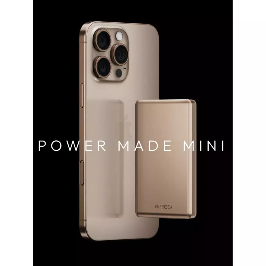 Купить Внешний аккумулятор EnergEA AluPack mini 5K, 5000W Magnetic wireless 15W USB-C 20W, золотой в Сочи. Вид 7
