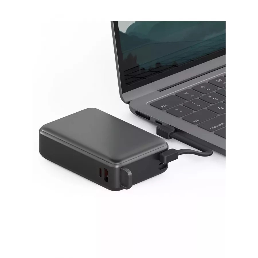 Купить Внешний аккумулятор EnergEA Compac 67 Ultra 20000мА/ч, 2USB-C+A, PD67W, cable, display, серый в Сочи. Вид 5