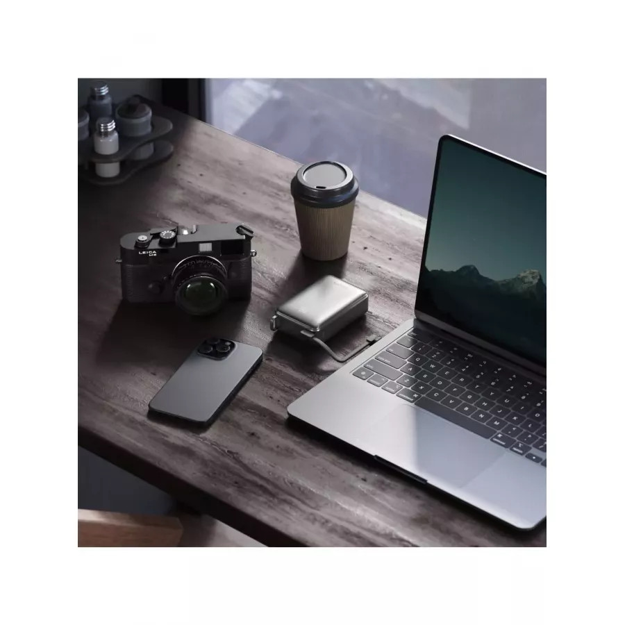 Купить Внешний аккумулятор EnergEA Compac 67 Ultra 20000мА/ч, 2USB-C+A, PD67W, cable, display, серый в Сочи. Вид 6