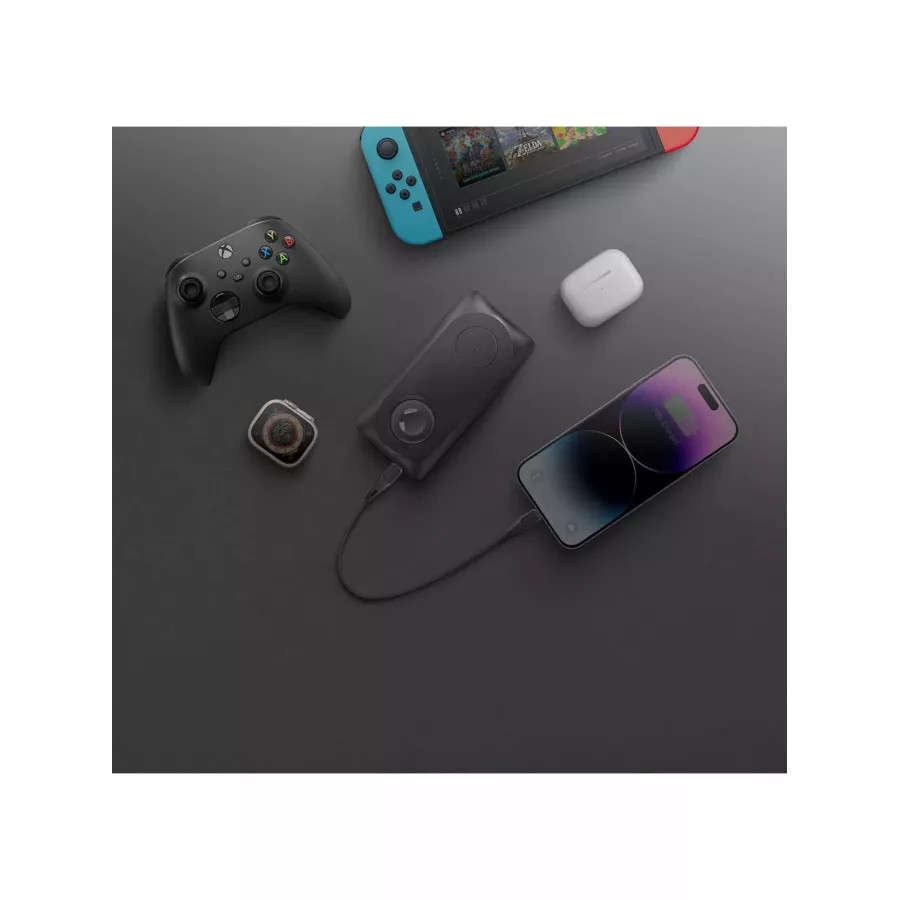 Купить Внешний аккумулятор EnergEA Bazic GoPower MAG, 10000W Magnetic wireless 15W USB-C+A 20W +Watch charger, черный в Сочи. Вид 10