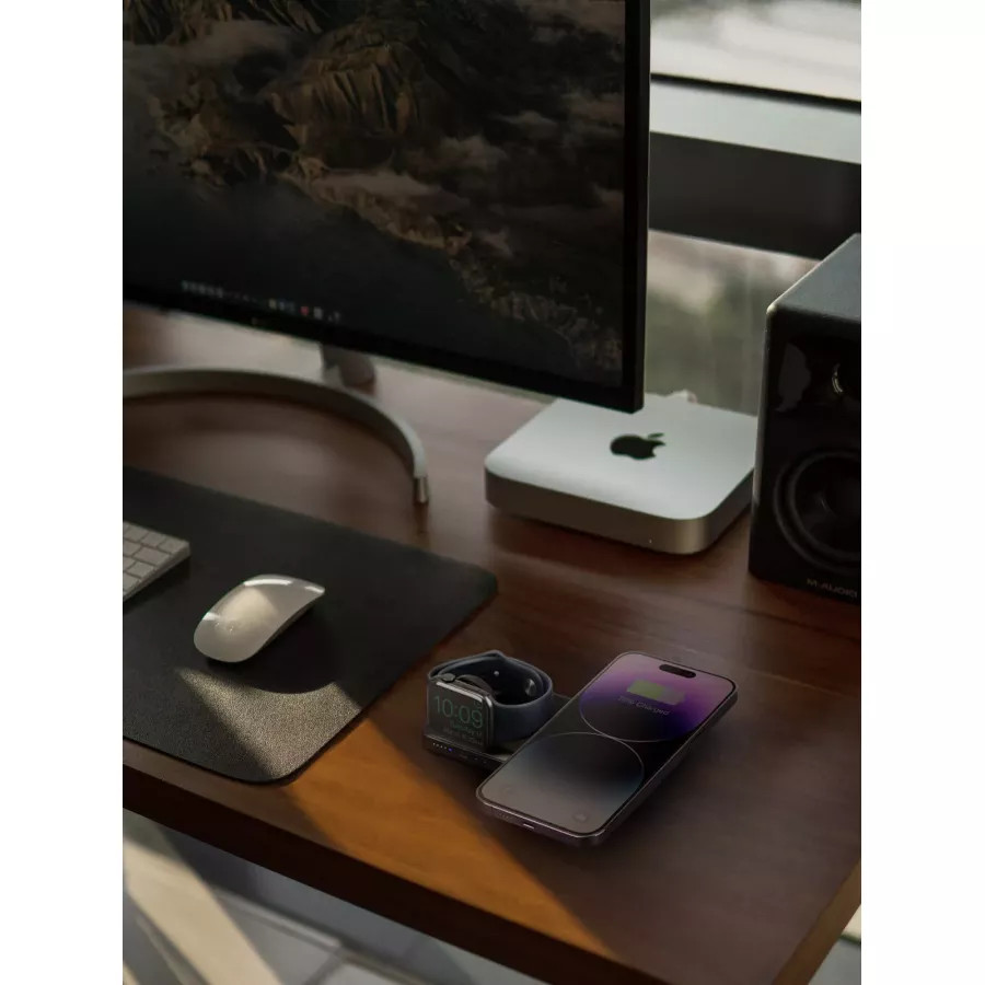 Купить Внешний аккумулятор EnergEA Bazic GoPower MAG, 10000W Magnetic wireless 15W USB-C+A 20W +Watch charger, черный в Сочи. Вид 11