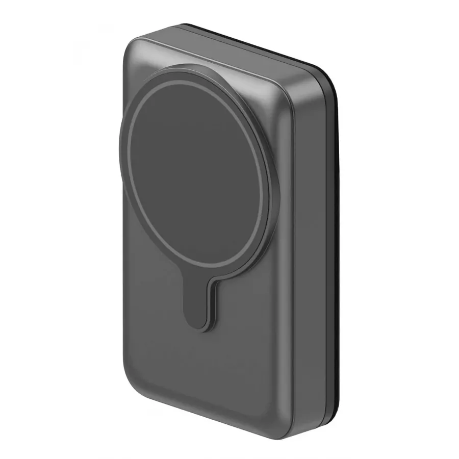 Купить Внешний аккумулятор EnergEA MagWallet CARD, 10000мА/ч MagSafe 15W USB-C 20W with card slot and stand, Gun/Black в Сочи. Вид 1