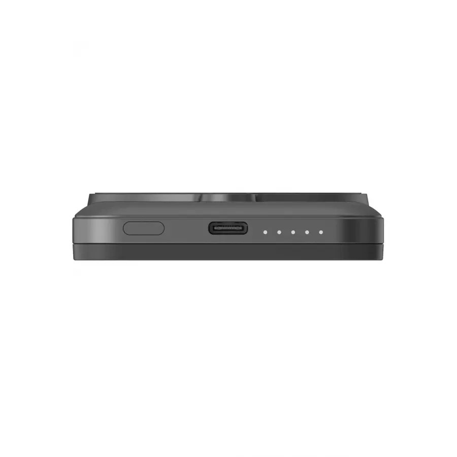 Купить Внешний аккумулятор EnergEA MagWallet CARD, 5000мА/ч MagSafe 15W USB-C 20W with card slot and stand, Gun/Black в Сочи. Вид 6