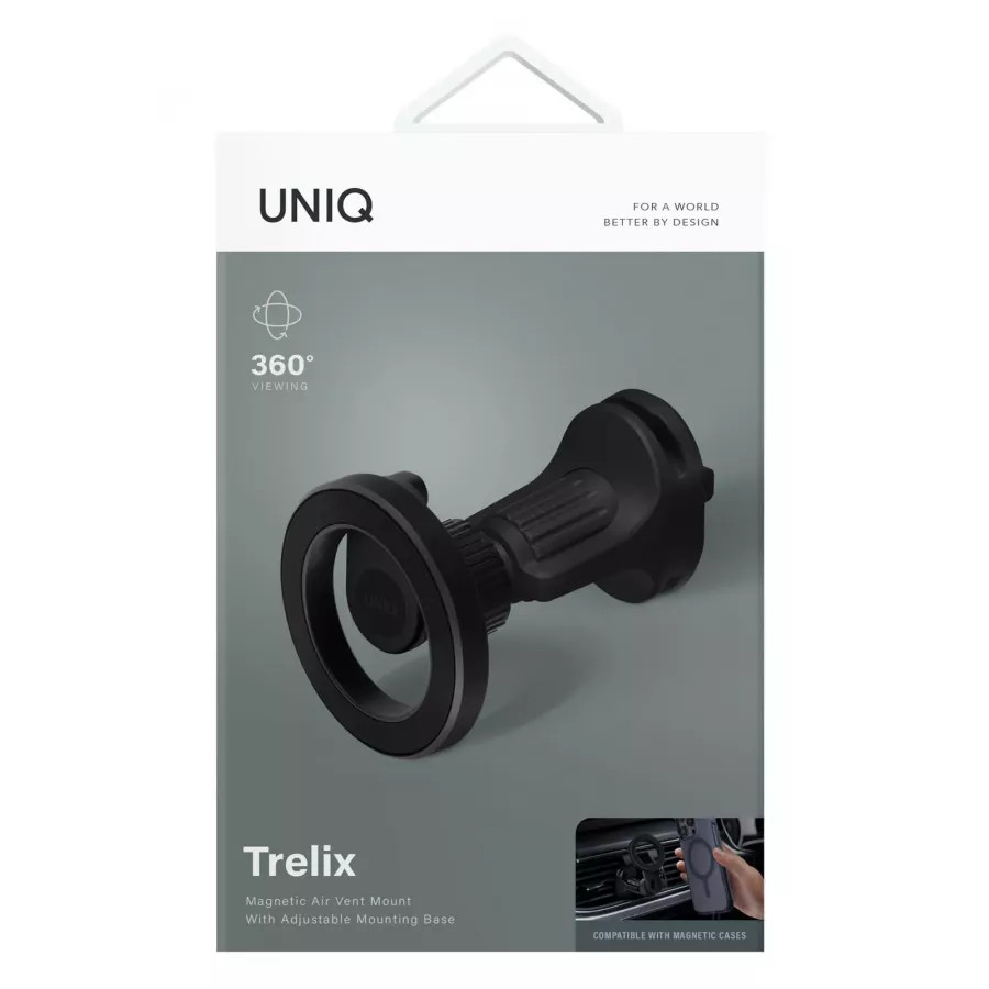 Купить Автодержатель Uniq TRELIX Magnetic Air vent Car mount для iPhone, Black в Сочи. Вид 6