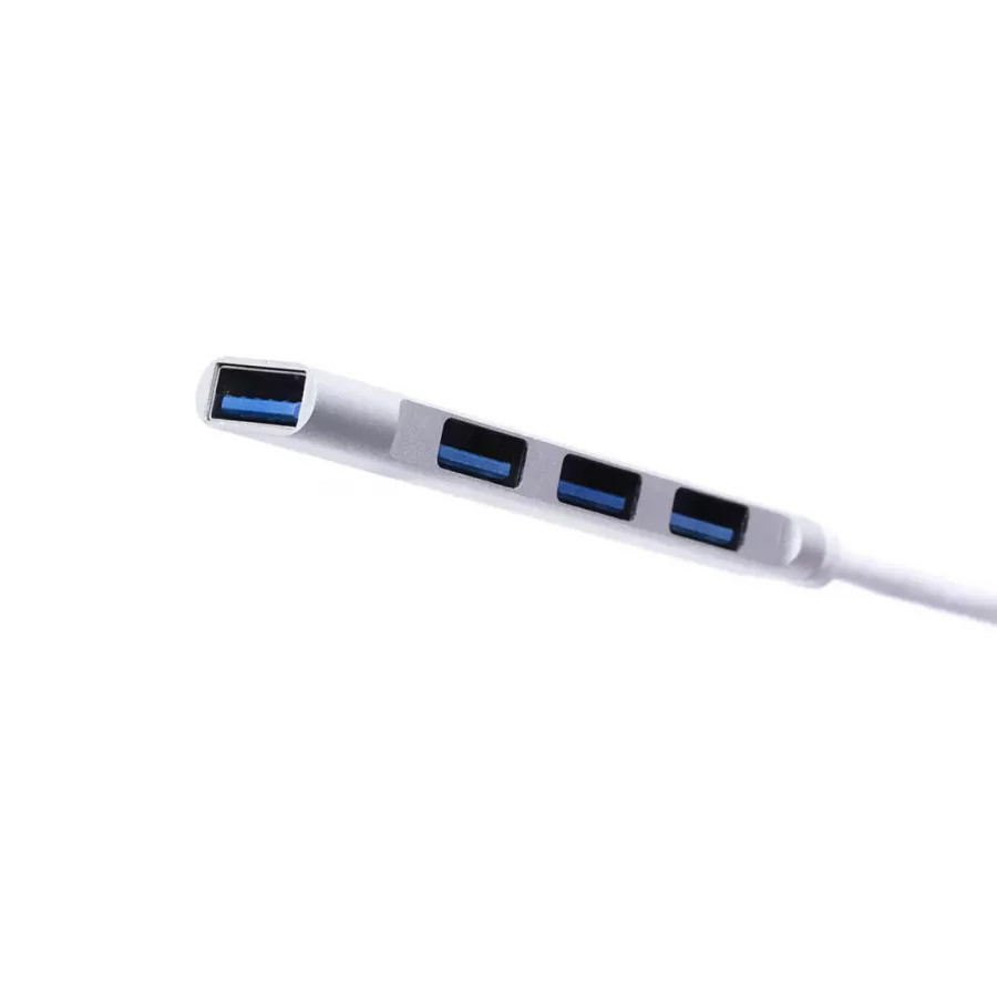 Адаптер USB-C Hub 4USB 3.0 для MacBook, Серебристый. Вид 2