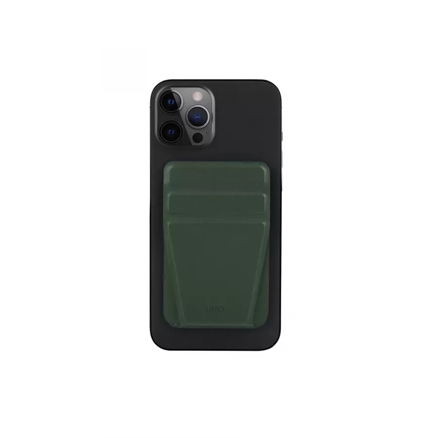 Купить Магнитный бумажник UNIQ LYFT Magnetic с функцией стенда, green в Сочи. Вид 1