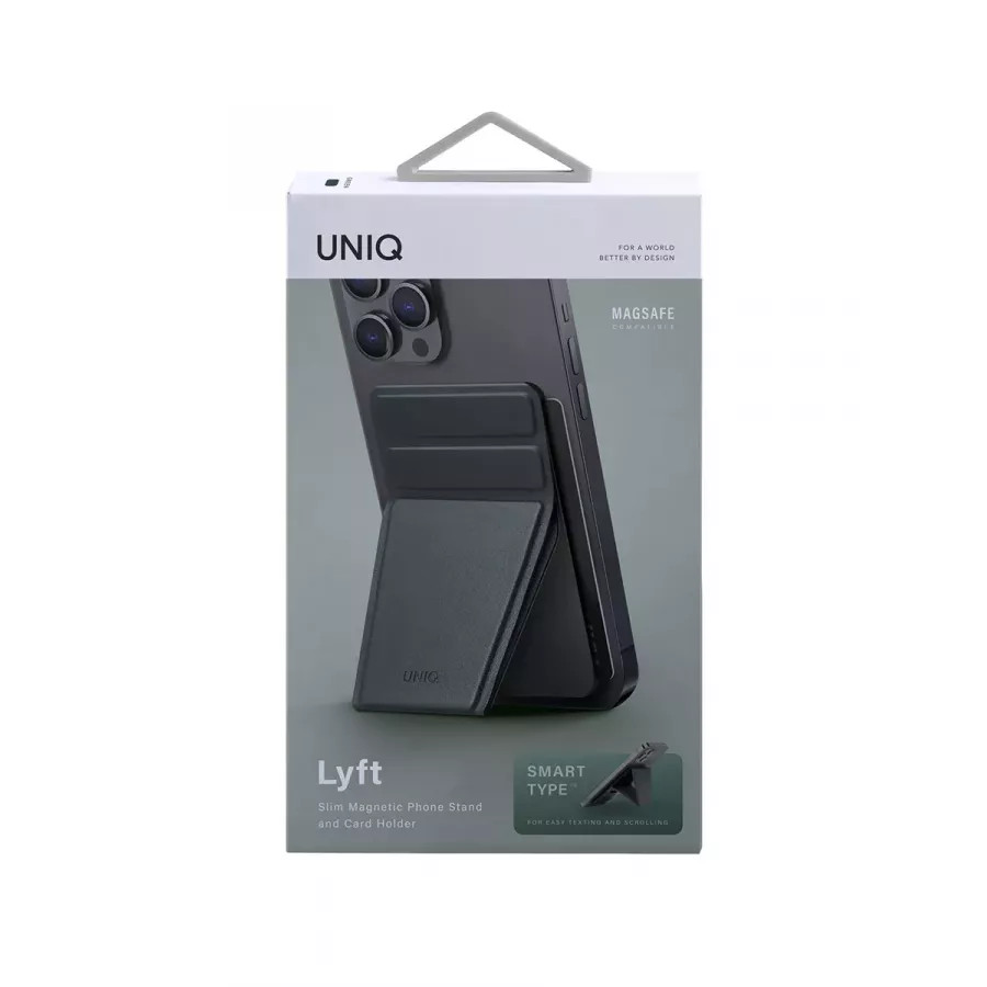 Купить Магнитный бумажник UNIQ LYFT Magnetic с функцией стенда, green в Сочи. Вид 3