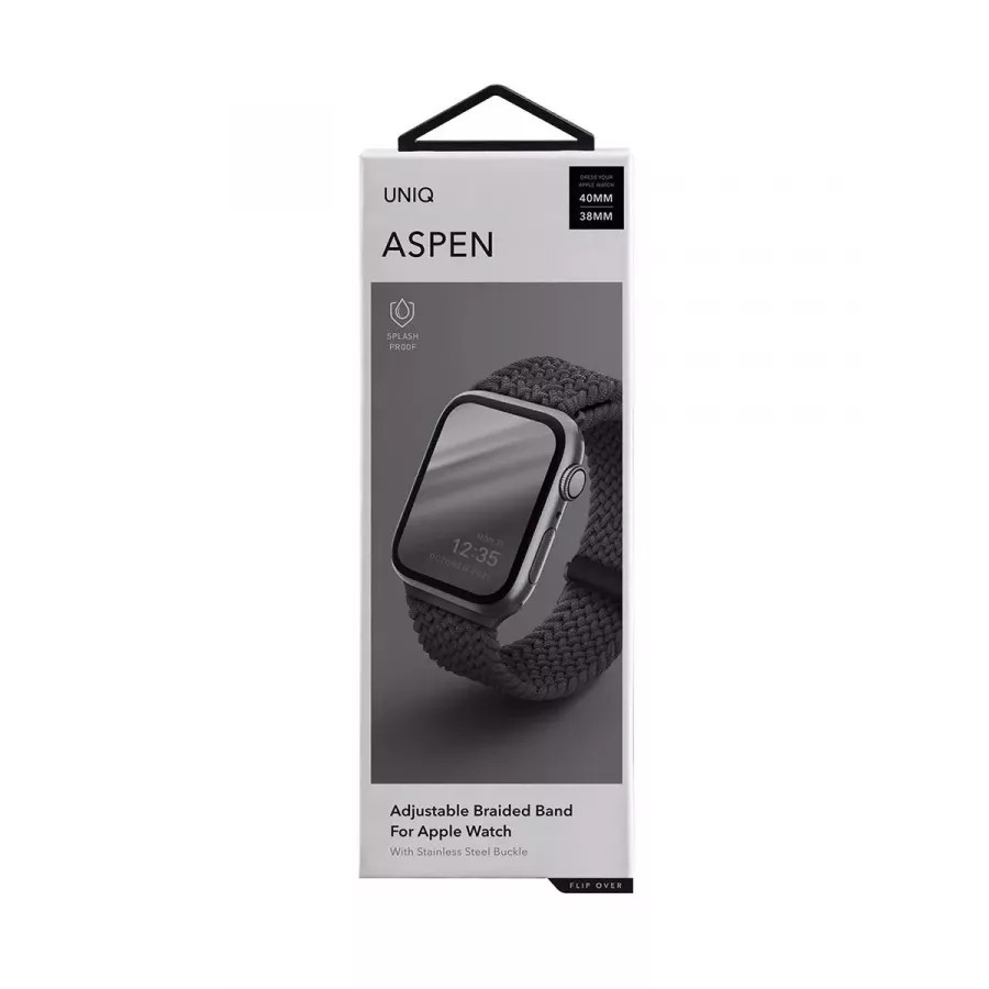 Купить Ремешок Uniq ASPEN Strap Braided для Apple Watch All series 38,40,41мм, Grey в Сочи. Вид 7