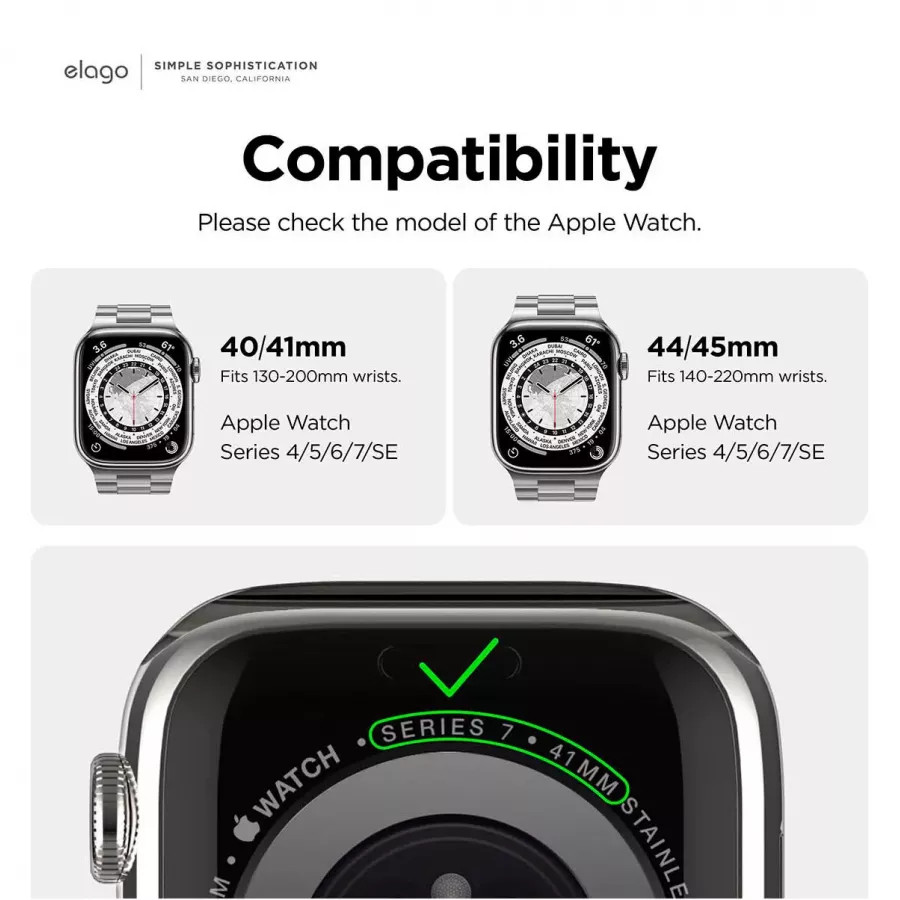 Купить Ремешок Elago Metal Band для Apple Watch 40/41 мм, серебристый в Сочи. Вид 2