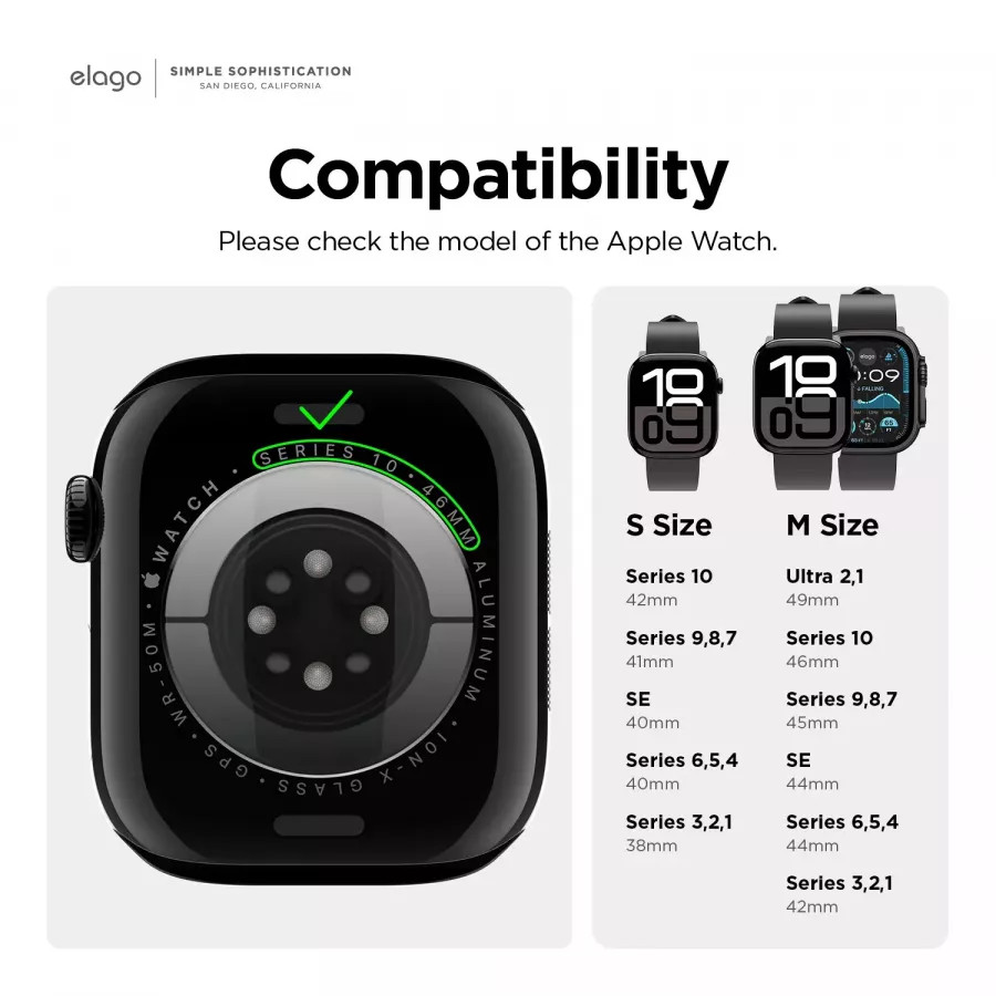 Купить Ремешок Elago Sport Rubber strap для Apple Watch 38/40/41мм, черный в Сочи. Вид 3