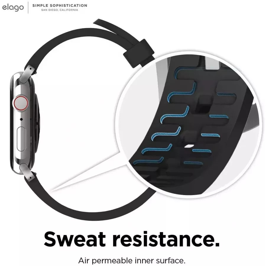 Купить Ремешок Elago Sport Rubber strap для Apple Watch 38/40/41мм, черный в Сочи. Вид 5
