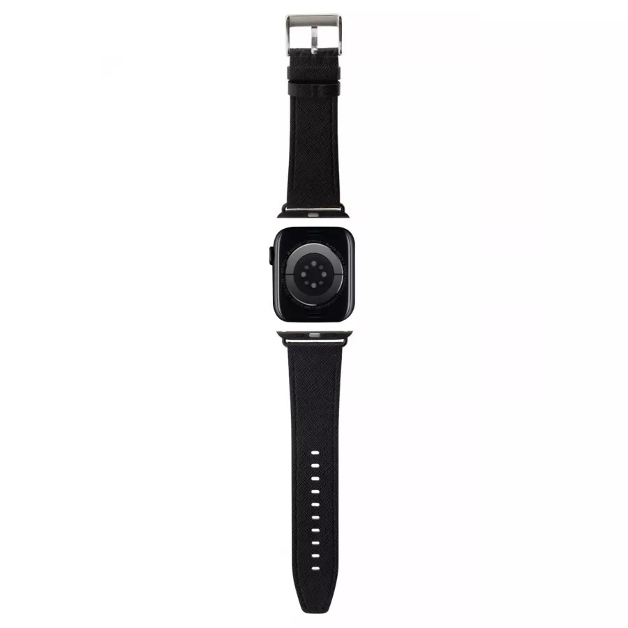 Купить Ремешок Lagerfeld Leather Saffiano Monogram для Apple Watch 41/40/38 мм, черный в Сочи. Вид 2