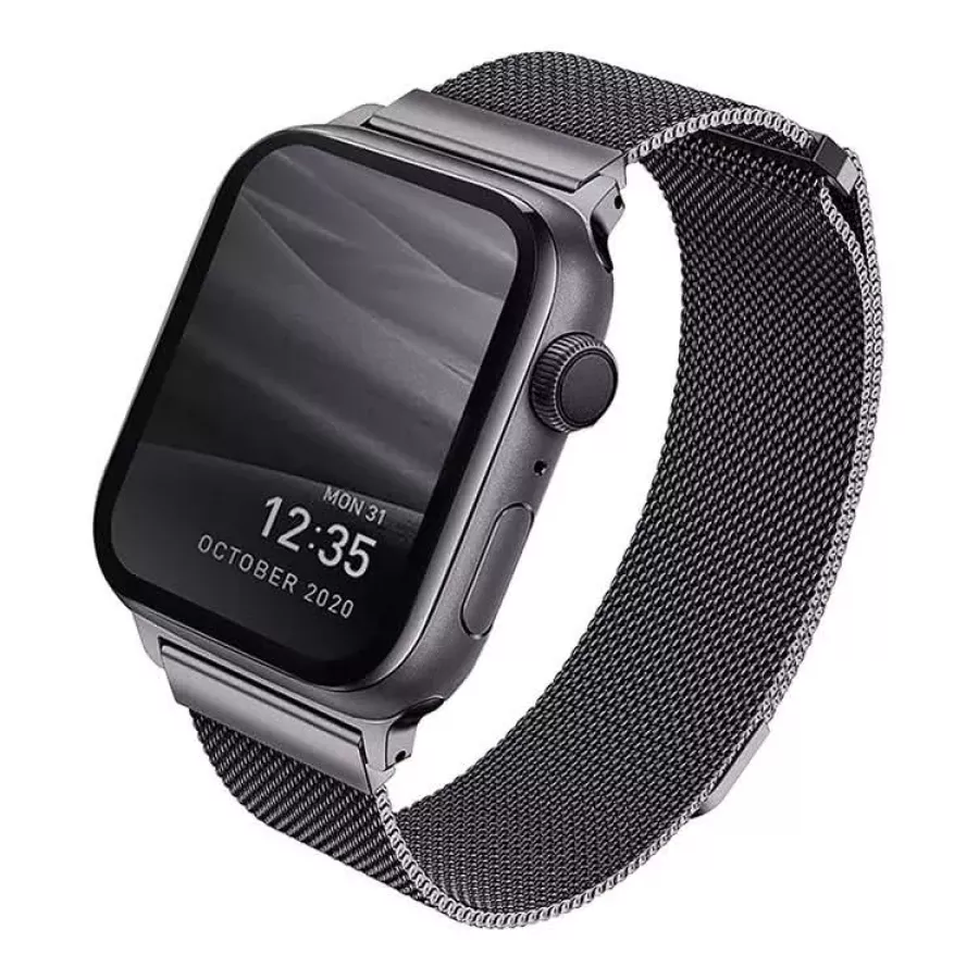 Купить Ремешок Uniq Dante Strap Mesh Steel для Apple Watch 41/40/38мм, Graphite в Сочи. Вид 1